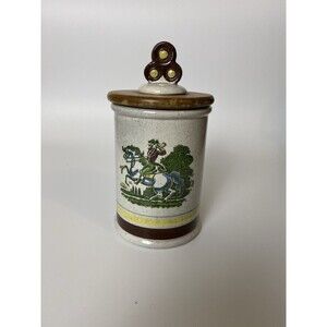 RARE Vintage Metlox Horses Small Canister, Cottagecore Farmhouse Kitchen